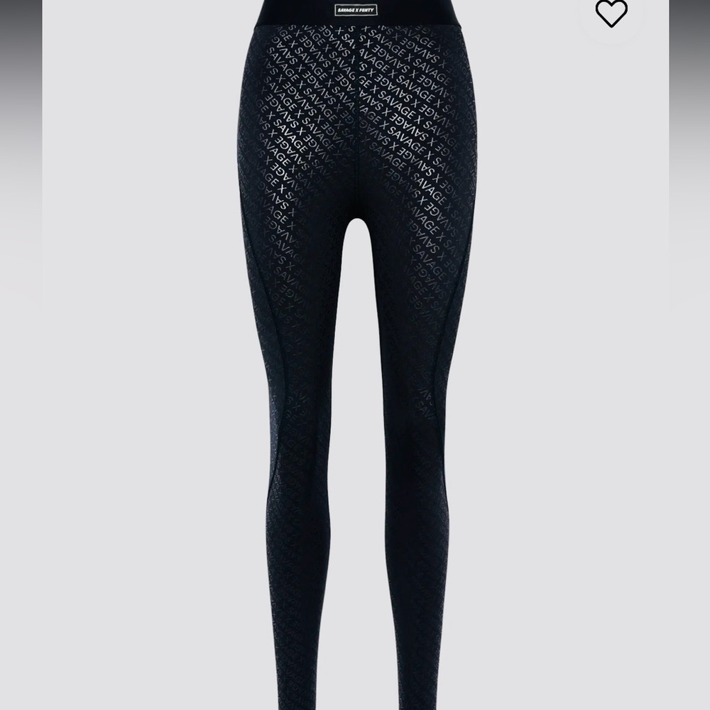 Black Caviar Savage X Monogram Flow High-Waist Legging Lineup Sports Bra Set - Picture 7 of 16